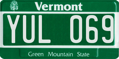 VT license plate YUL069