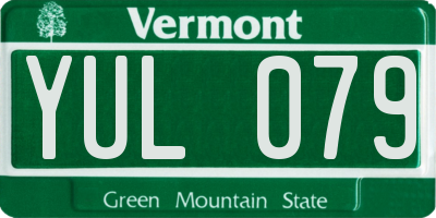 VT license plate YUL079