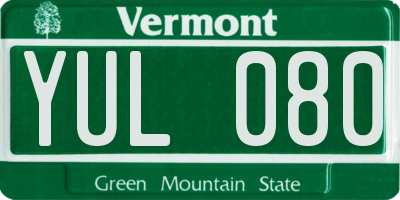 VT license plate YUL080