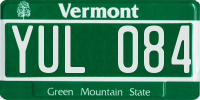 VT license plate YUL084