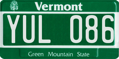 VT license plate YUL086