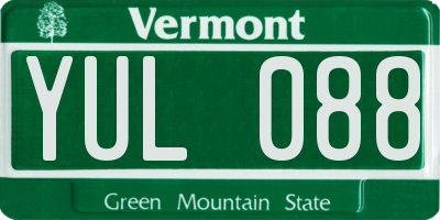VT license plate YUL088