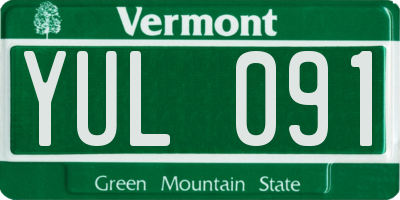 VT license plate YUL091