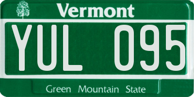VT license plate YUL095