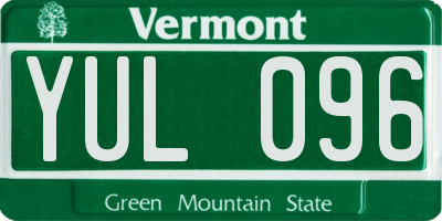 VT license plate YUL096