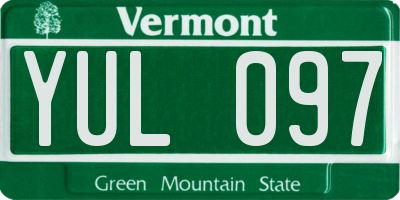 VT license plate YUL097