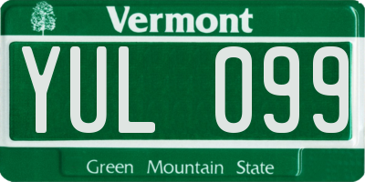 VT license plate YUL099