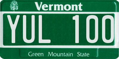 VT license plate YUL100
