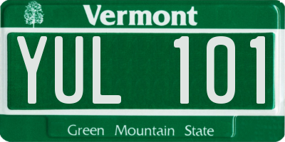 VT license plate YUL101