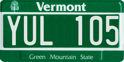 VT license plate YUL105
