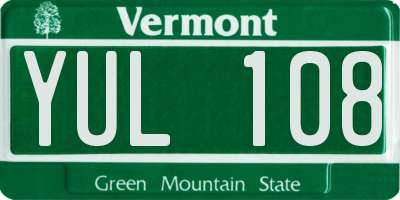 VT license plate YUL108