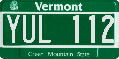 VT license plate YUL112
