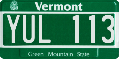 VT license plate YUL113