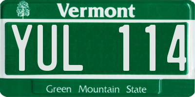 VT license plate YUL114