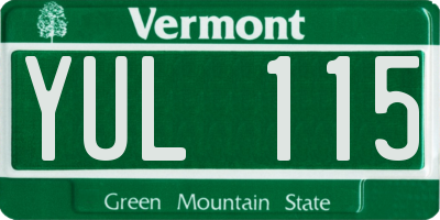 VT license plate YUL115