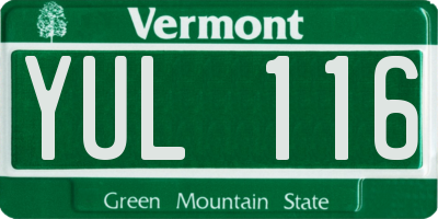 VT license plate YUL116