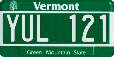 VT license plate YUL121