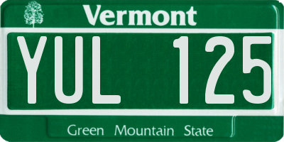 VT license plate YUL125