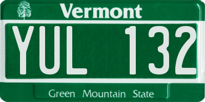 VT license plate YUL132