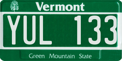 VT license plate YUL133