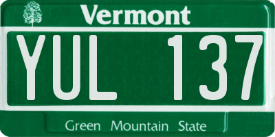 VT license plate YUL137