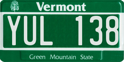 VT license plate YUL138