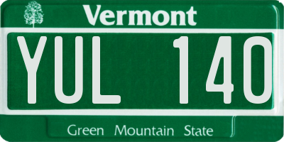 VT license plate YUL140