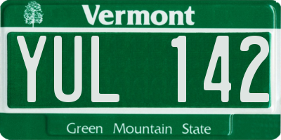 VT license plate YUL142