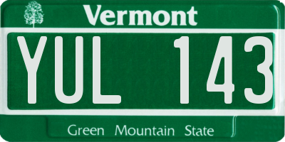 VT license plate YUL143