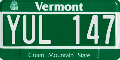 VT license plate YUL147