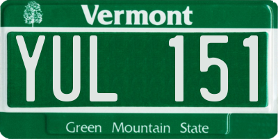 VT license plate YUL151