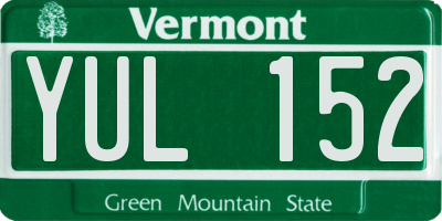 VT license plate YUL152