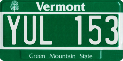 VT license plate YUL153