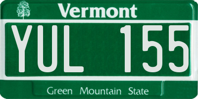 VT license plate YUL155