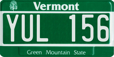 VT license plate YUL156