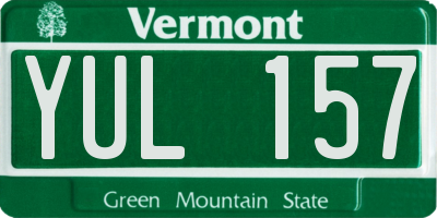VT license plate YUL157