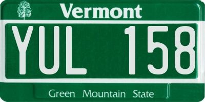 VT license plate YUL158