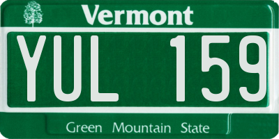 VT license plate YUL159