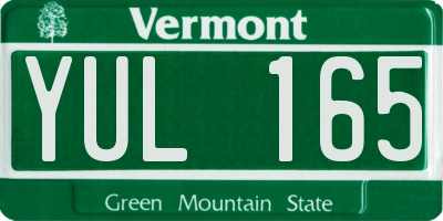 VT license plate YUL165