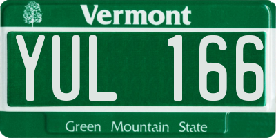 VT license plate YUL166