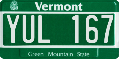 VT license plate YUL167