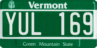 VT license plate YUL169