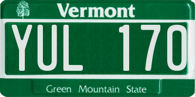 VT license plate YUL170