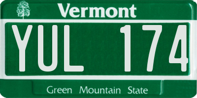 VT license plate YUL174