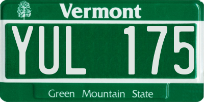VT license plate YUL175