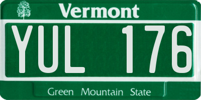 VT license plate YUL176