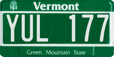 VT license plate YUL177