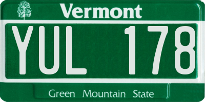 VT license plate YUL178
