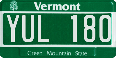 VT license plate YUL180