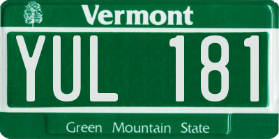 VT license plate YUL181